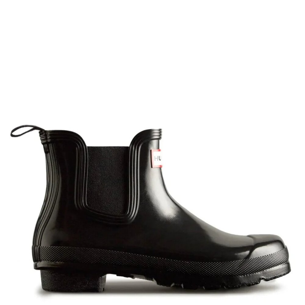 Hunter Women's Original Gloss Chelsea Boots in Black - Picture 10 of 10